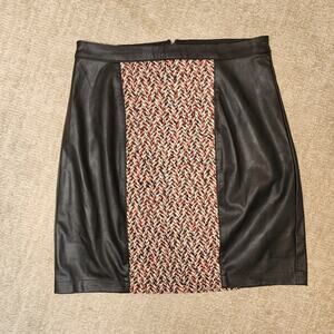 BCBG MaxAzria Black Faux Leather Mini Short Skirt Size XS NWT